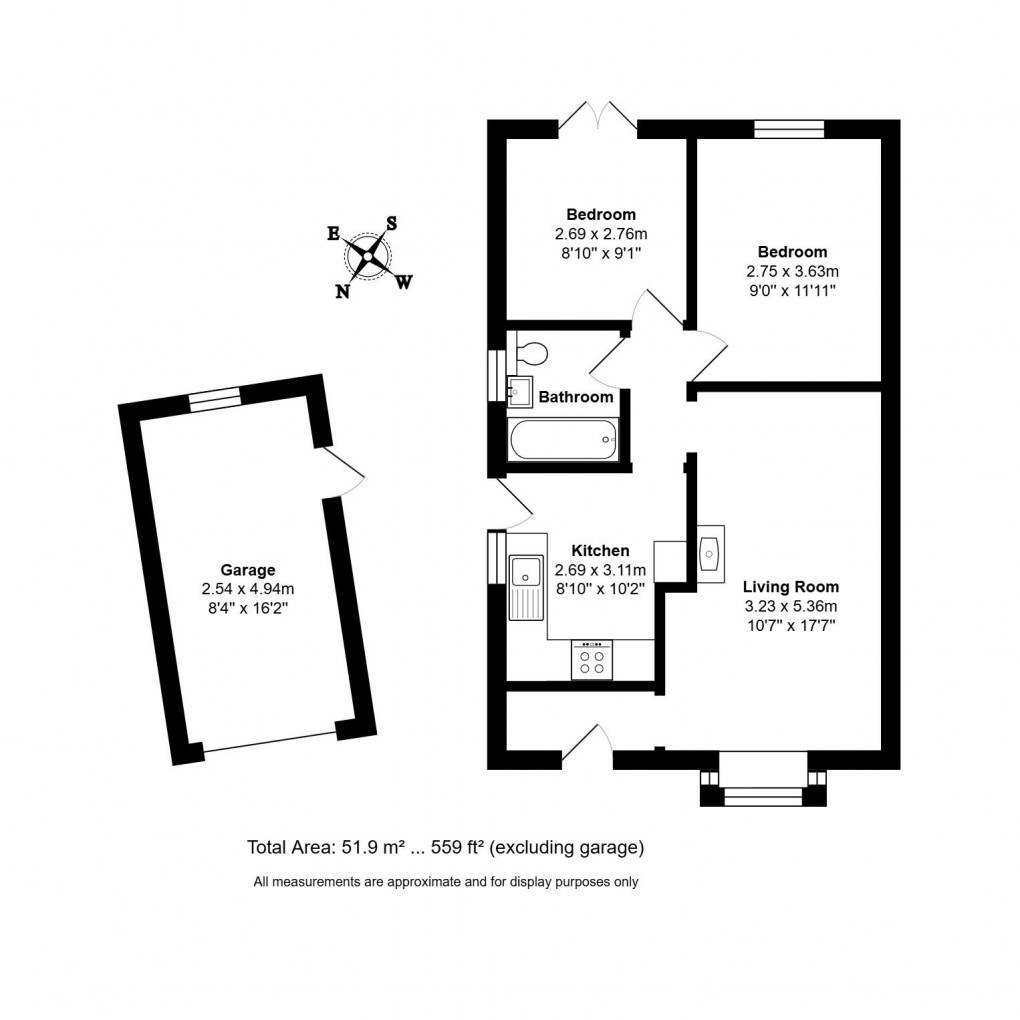 Floorplan for Bonners Close, Malmesbury